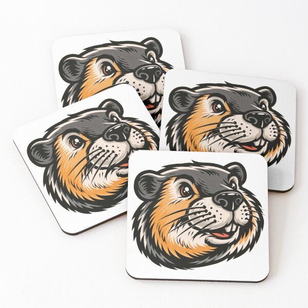 Item preview, Sticker - Decal - Bold Beaver Mascot Illustration designed and sold by ForeverPrintsOK.