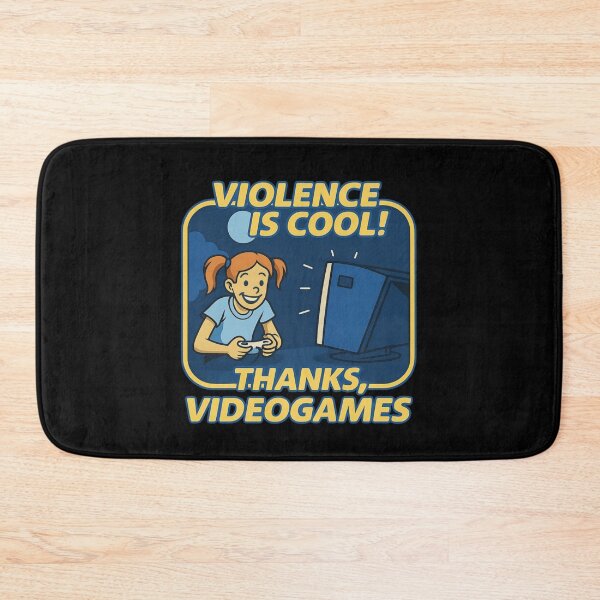 Item preview, Violence Is Cool Thanks Videogames Retro Gaming Satire designed and sold by Ali-printshop.