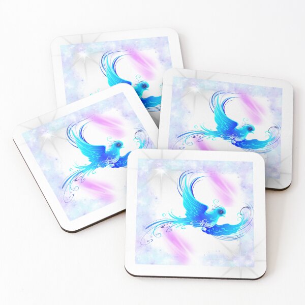 Item preview, Ethereal Blue Phoenix Magical Bird Art designed and sold by DidiDesignShop.