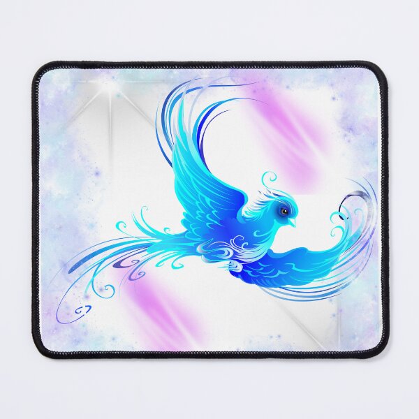 Item preview, Ethereal Blue Phoenix Magical Bird Art designed and sold by DidiDesignShop.