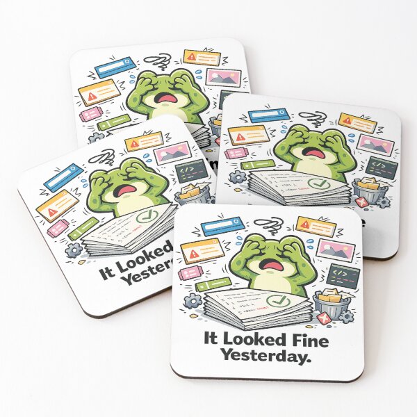 Item preview, It Looked Fine Yesterday Frog designed and sold by SimplePoDesign.