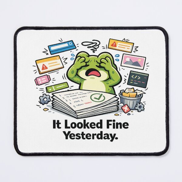 Item preview, It Looked Fine Yesterday Frog designed and sold by SimplePoDesign.