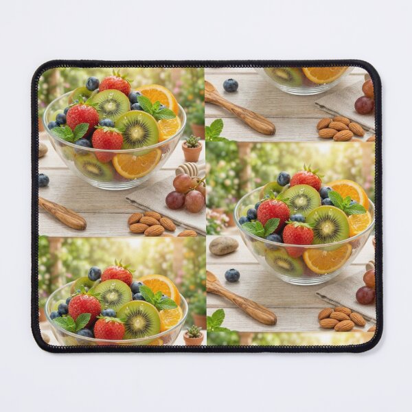 Item preview, ​Fresh and Colorful Fruit Salad in a Glass Bowl. designed and sold by JoyNest = "The nest of joy".
