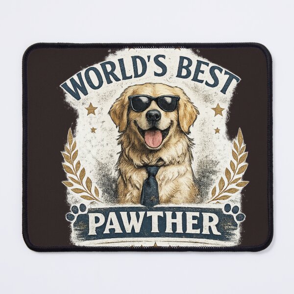 Item preview, World’s Best Pawther Dog Dad Tee designed and sold by Lunaraluxy.