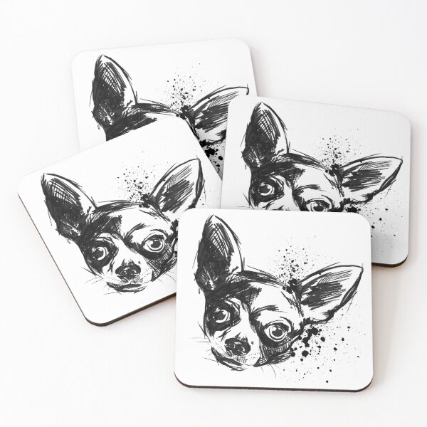 Item preview, Chihuahua Ink Portrait Illustration designed and sold by Inkversed.