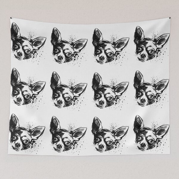 Item preview, Chihuahua Ink Portrait Illustration designed and sold by Inkversed.