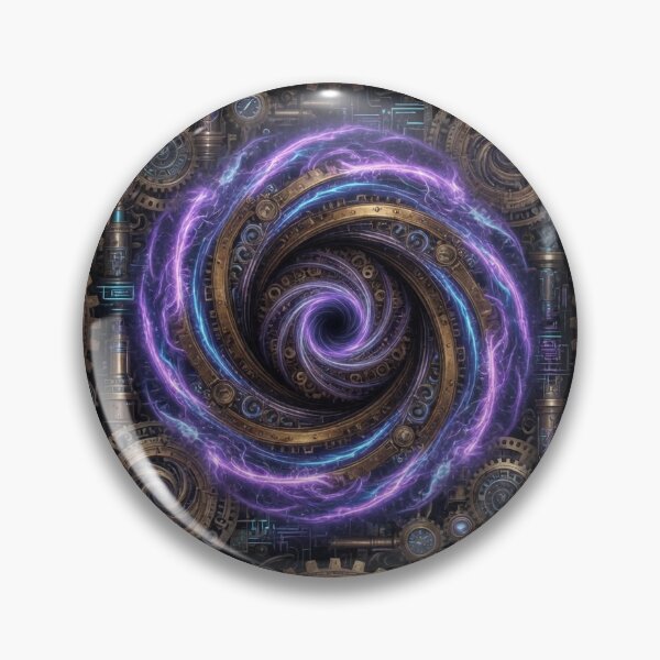 Item preview, Steampunk Cyberpunk Neon Spiral Vortex designed and sold by Pioneer Spirit Market.