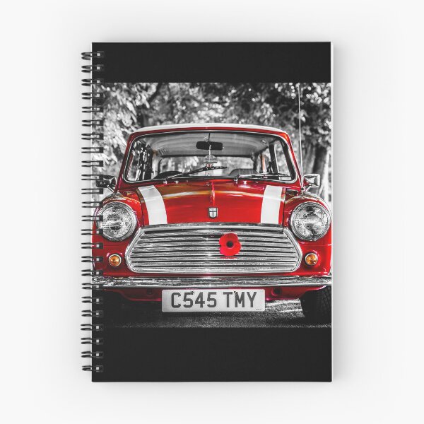Item preview, Classic Red Mini on a Tree Lined Road. designed and sold by Radiocafe.