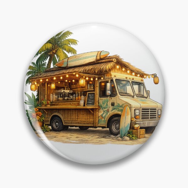 Item preview, Island Coffee Panel Truck – Tropical Beach Café designed and sold by celestialseastc.