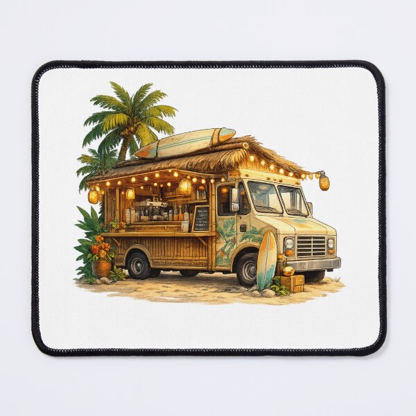 Item preview, Island Coffee Panel Truck – Tropical Beach Café designed and sold by celestialseastc.