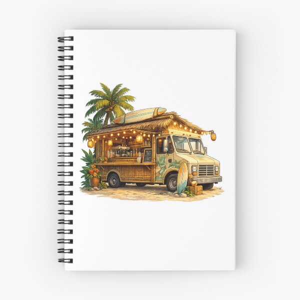 Item preview, Island Coffee Panel Truck – Tropical Beach Café designed and sold by celestialseastc.