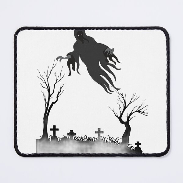 Item preview, Eerie Ghost Rising Over Graveyard Silhouette designed and sold by DailyDoodlesBySumbul.
