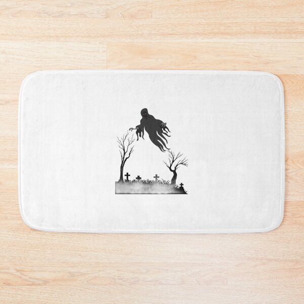 Item preview, Eerie Ghost Rising Over Graveyard Silhouette designed and sold by DailyDoodlesBySumbul.