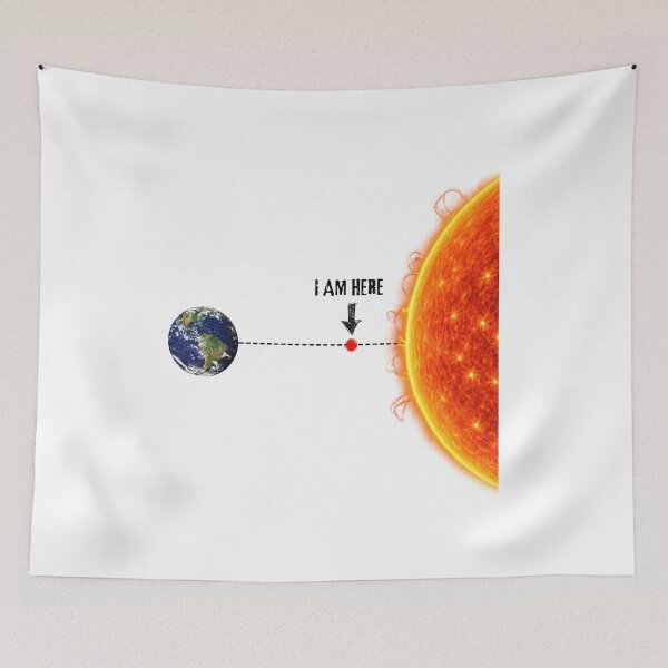 Item preview, Funny Earth Sun Distance Heat Wave Science Humor Design I Am Here designed and sold by Artycom.