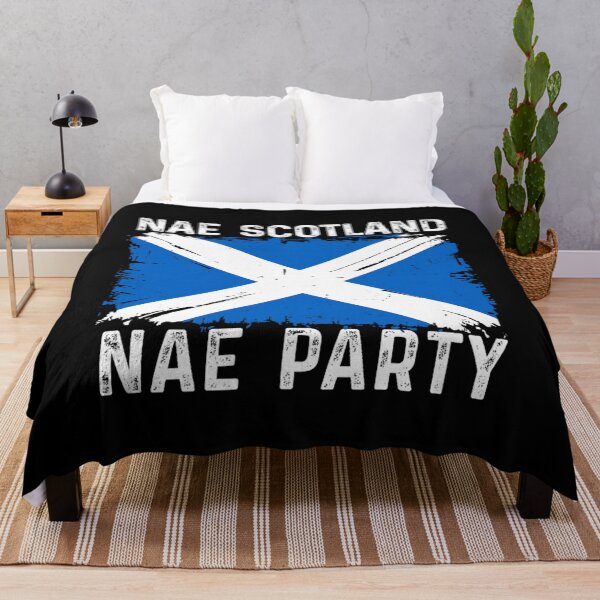 Item preview, No Scotland No Party Distressed Scottish Saltire Flag designed and sold by Ali-printshop.