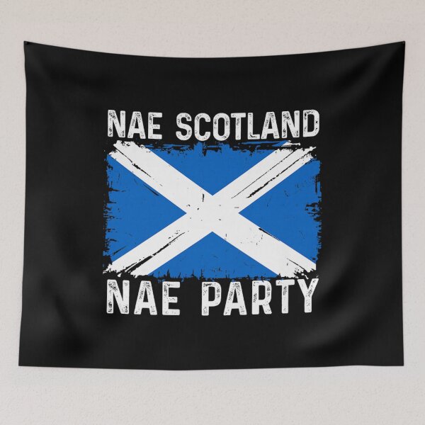 Item preview, No Scotland No Party Distressed Scottish Saltire Flag designed and sold by Ali-printshop.