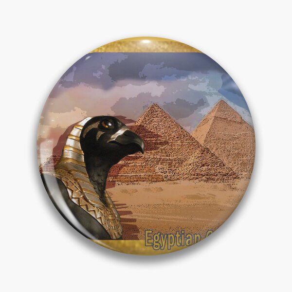 Item preview, Horus Egyptian Falcon God Watching Over Pyramids (by ACCI)  designed and sold by VanyssaGraphics.
