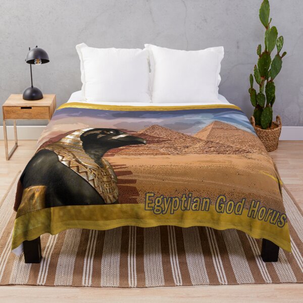 Item preview, Horus Egyptian Falcon God Watching Over Pyramids (by ACCI)  designed and sold by VanyssaGraphics.