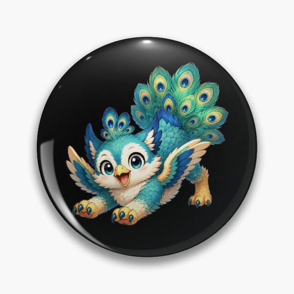 Item preview, Cute Peacock Griffin Baby designed and sold by Hatchling Hollow.