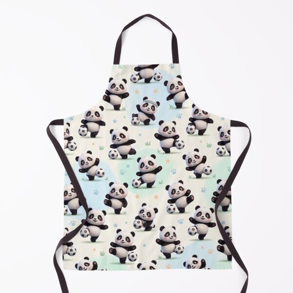 Item preview, Cute 3D Panda Soccer Kick Seamless Pattern designed and sold by krazzyremo.