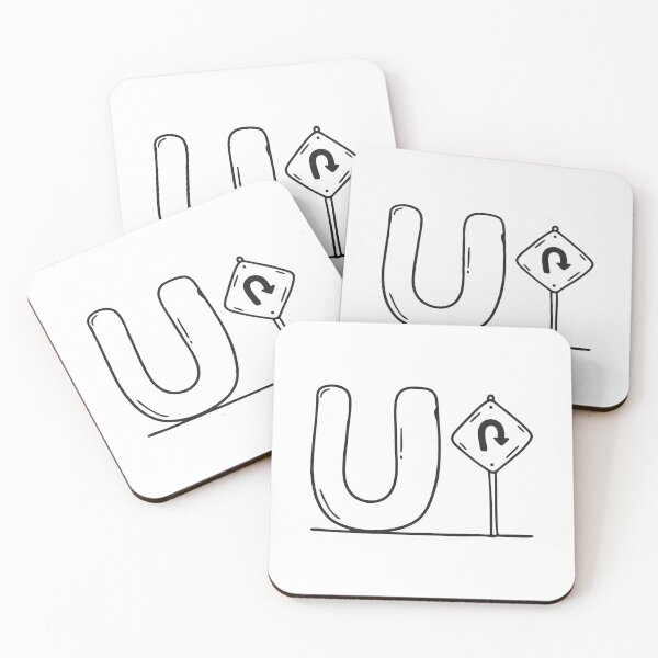 Item preview, Letter U Beside U Turn Sign designed and sold by rasagamastore.