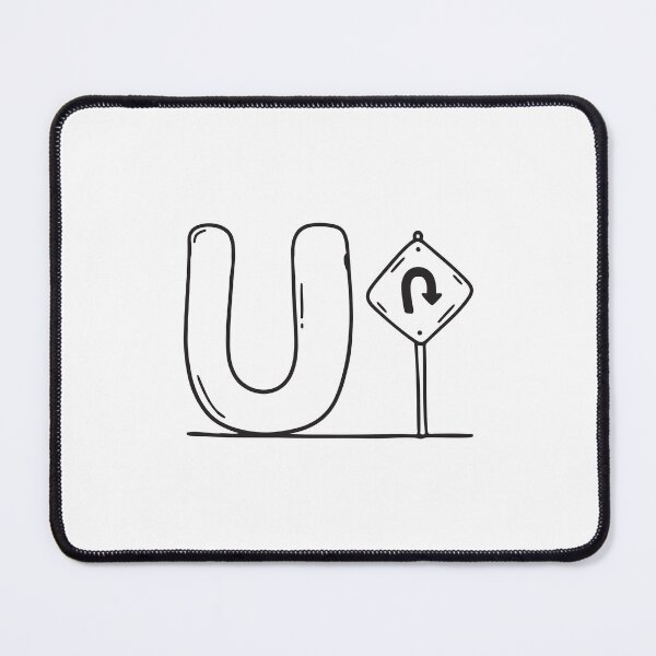 Item preview, Letter U Beside U Turn Sign designed and sold by rasagamastore.