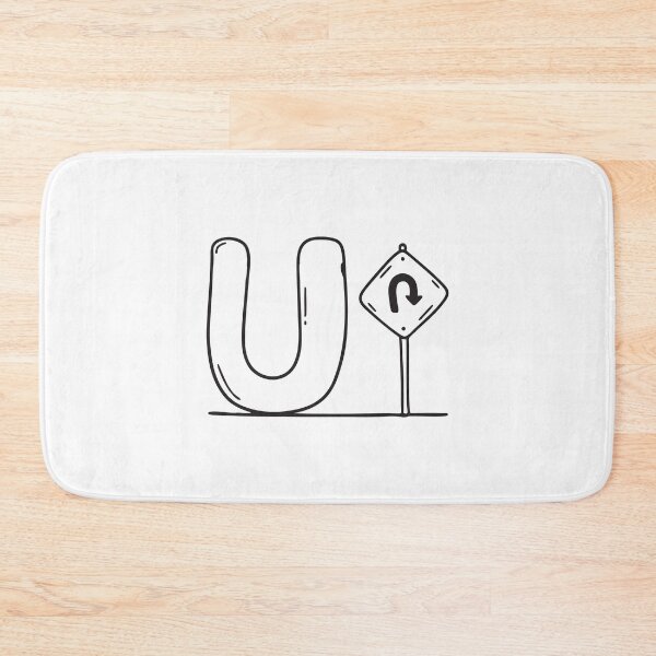 Item preview, Letter U Beside U Turn Sign designed and sold by rasagamastore.