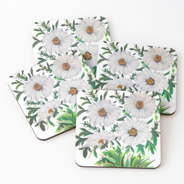 Item preview, White Daisies Flower Art designed and sold by ArtOfMelania.