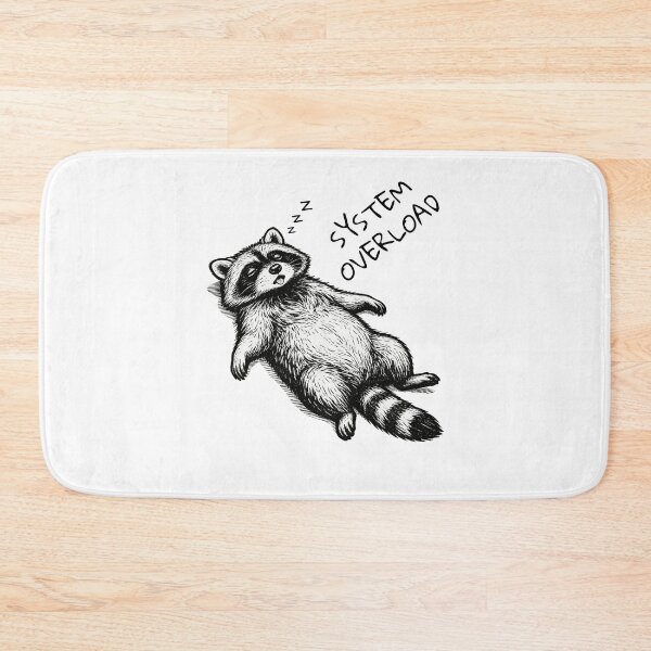 Item preview, Funny Raccoon | System Overload | Burnout Meme designed and sold by moodiecatshop.