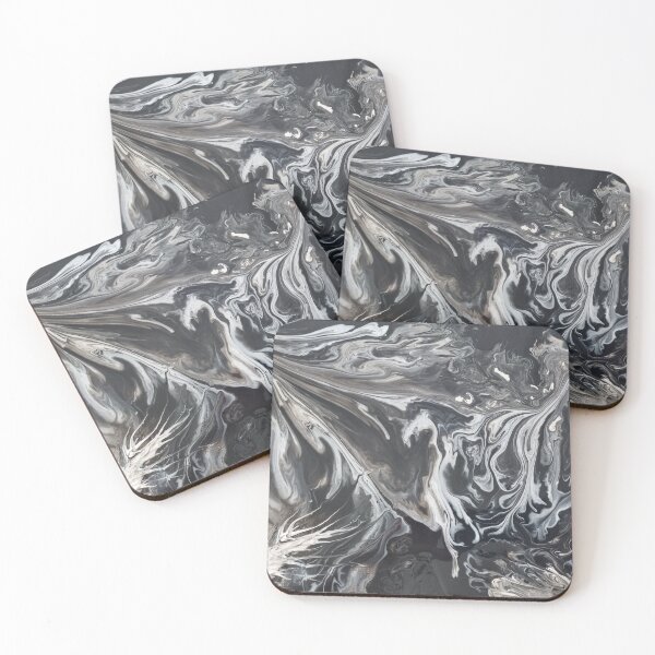 Item preview, Abstract monochrome piece in acrylic on canvas by Kzacreative designed and sold by Kzacreative.