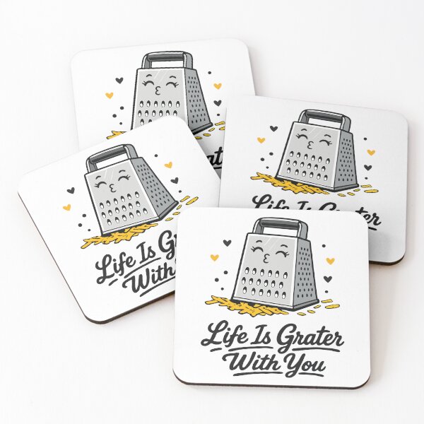 Item preview, Life Is Grater With You – Cute Cheese Grater Pun Design designed and sold by Apotheosis by Irie Meraki.