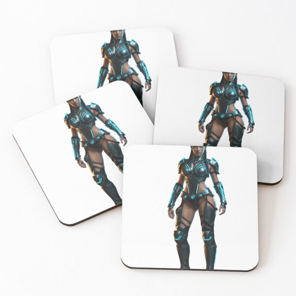 Item preview, Cyberpunk Female Warrior designed and sold by PixelFlowArt.