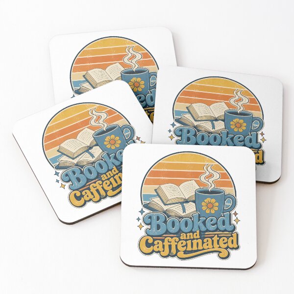 Item preview,  "Booked and Caffeinated" Retro designed and sold by MusesWhispers.