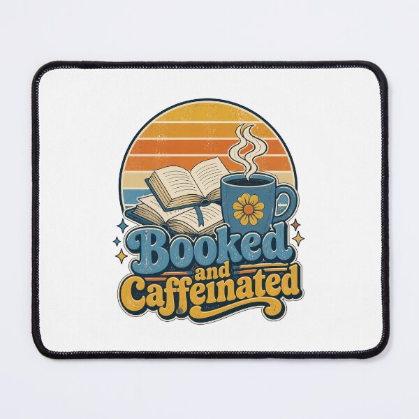 Item preview,  "Booked and Caffeinated" Retro designed and sold by MusesWhispers.