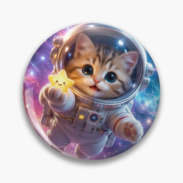 Item preview, Cute little astronaut cat in space designed and sold by Galerie-Concept.