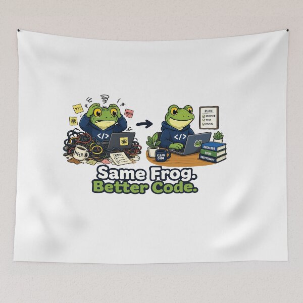 Item preview, Better Code Frog designed and sold by SimplePoDesign.