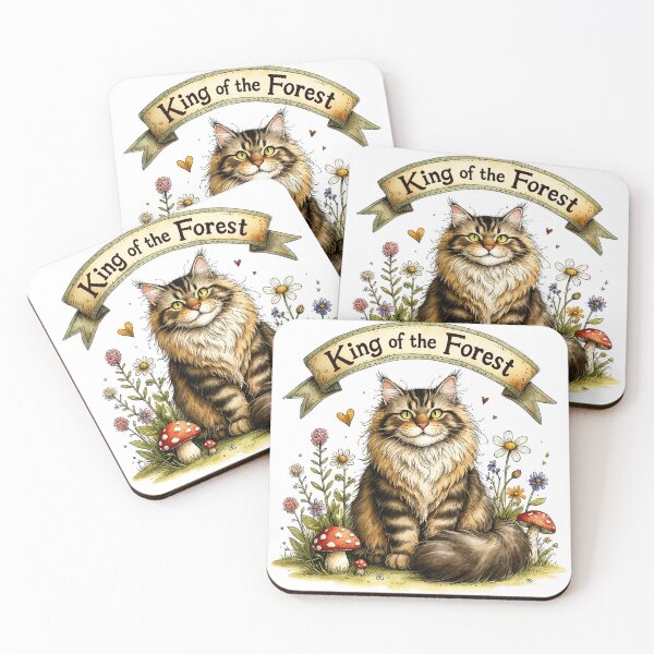 Item preview, Maine Coon King of the Forest Cat Sticker T-Shirt Gift designed and sold by barbastyle.