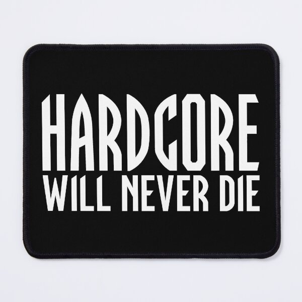 Aperçu de l'œuvre Le hardcore ne mourra jamais Gabber Hardcore Techno créée et vendue par SPAZE-Typo.