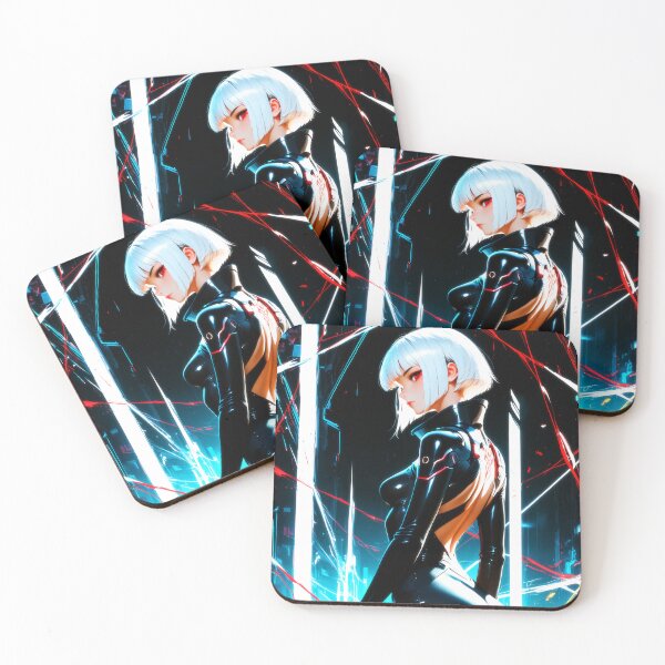 Item preview, Cyberpunk Femme Fatale – Neon Futuristic Warrior designed and sold by E.F.Reed.