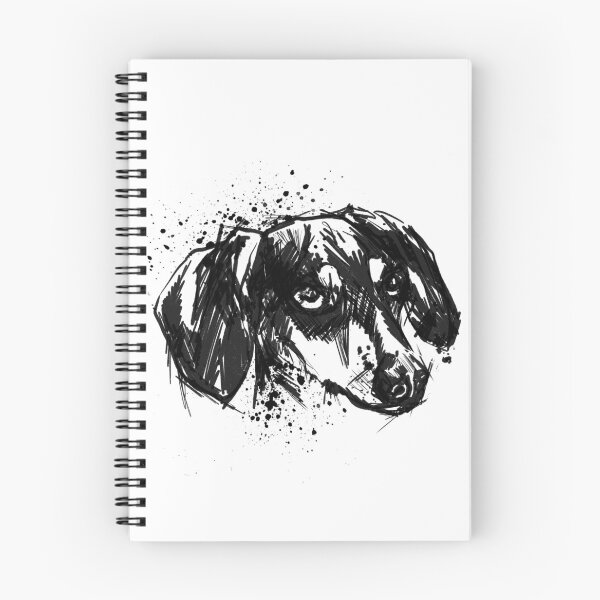 Artikelvorschau, Dackel-Tuscheporträt-Illustration entworfen und verkauft von Inkversed.
