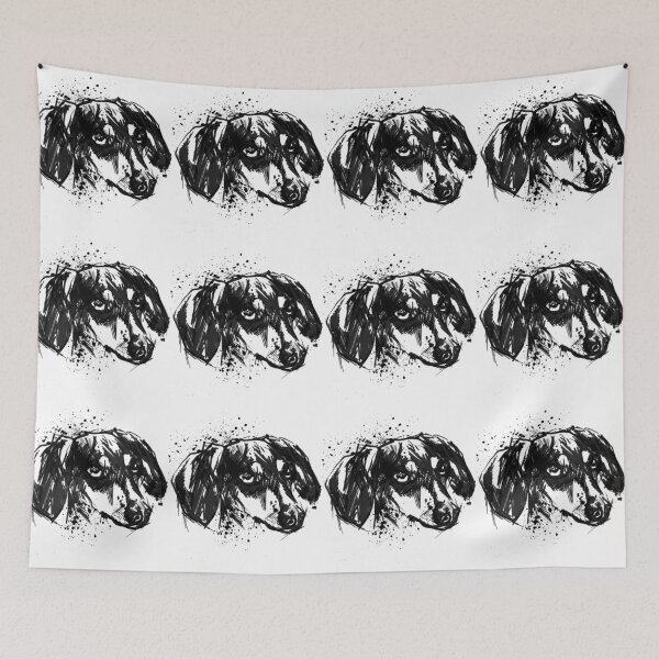 Item preview, Dachshund Ink Portrait Illustration designed and sold by Inkversed.