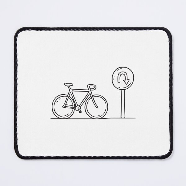 Item preview, Bicycle Near U Turn Road Arrow designed and sold by rasagamastore.