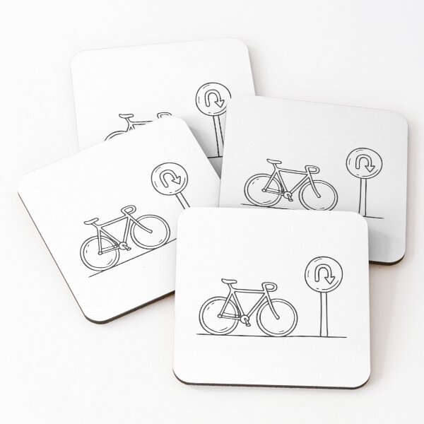 Item preview, Bicycle Near U Turn Road Arrow designed and sold by rasagamastore.