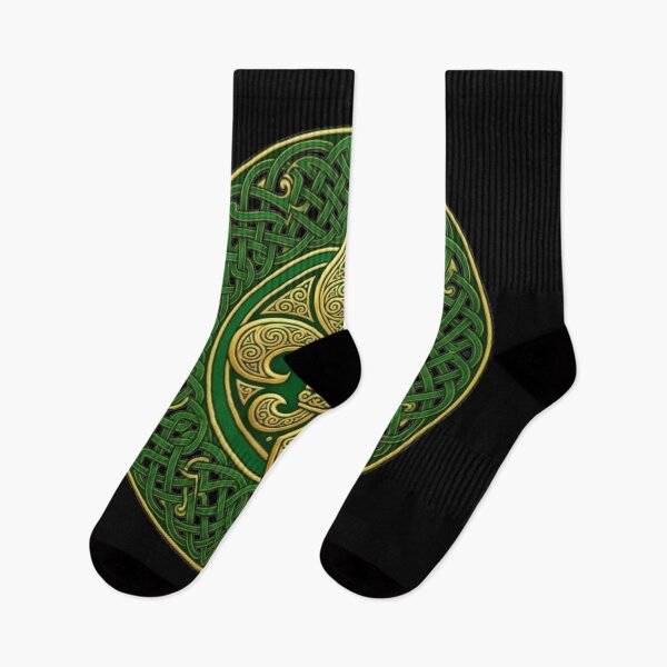 Item preview, Fleur De Lys Gold Celtic Knot Irish Green Circle Heraldic Symbol designed and sold by ProjectNoah.