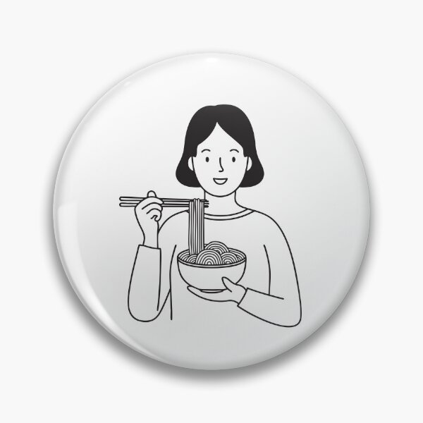 Item preview, A bowl of udon placed in front of someone holding chopsticks designed and sold by rasagamastore.