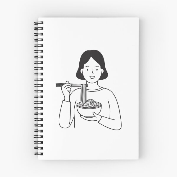 Item preview, A bowl of udon placed in front of someone holding chopsticks designed and sold by rasagamastore.