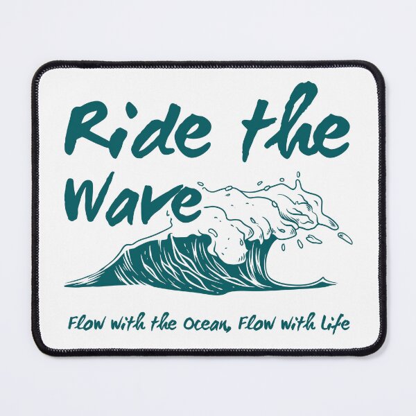 Item preview, Ride The Wave Ocean Motivational Quote Art designed and sold by DAILYNEEDSS.