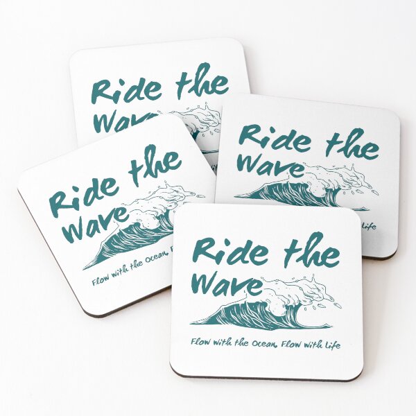 Item preview, Ride The Wave Ocean Motivational Quote Art designed and sold by DAILYNEEDSS.