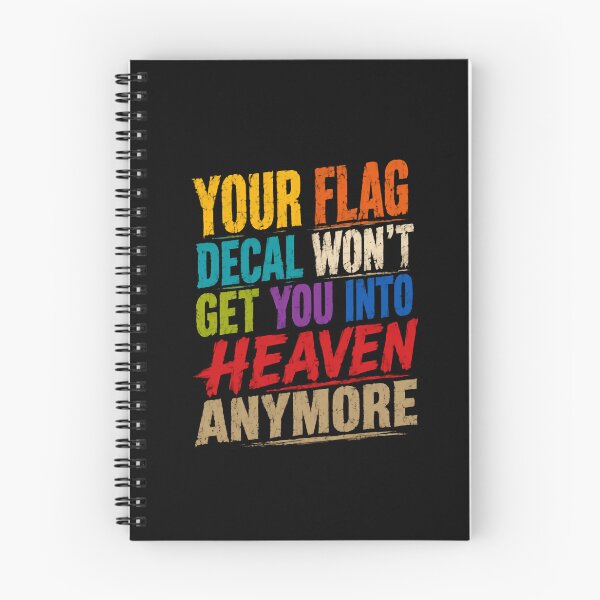 Item preview, Your Flag Decal Won't Get You Into Heaven Anymore – Retro Typography designed and sold by HumansStuck12.