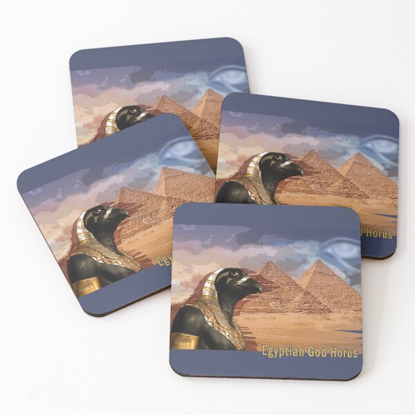 Item preview, Horus Egyptian Falcon God Watching Over Pyramids (by ACCI)  designed and sold by VanyssaGraphics.